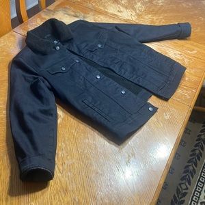 All Black Fur Hollister Coat/Jacket Size M